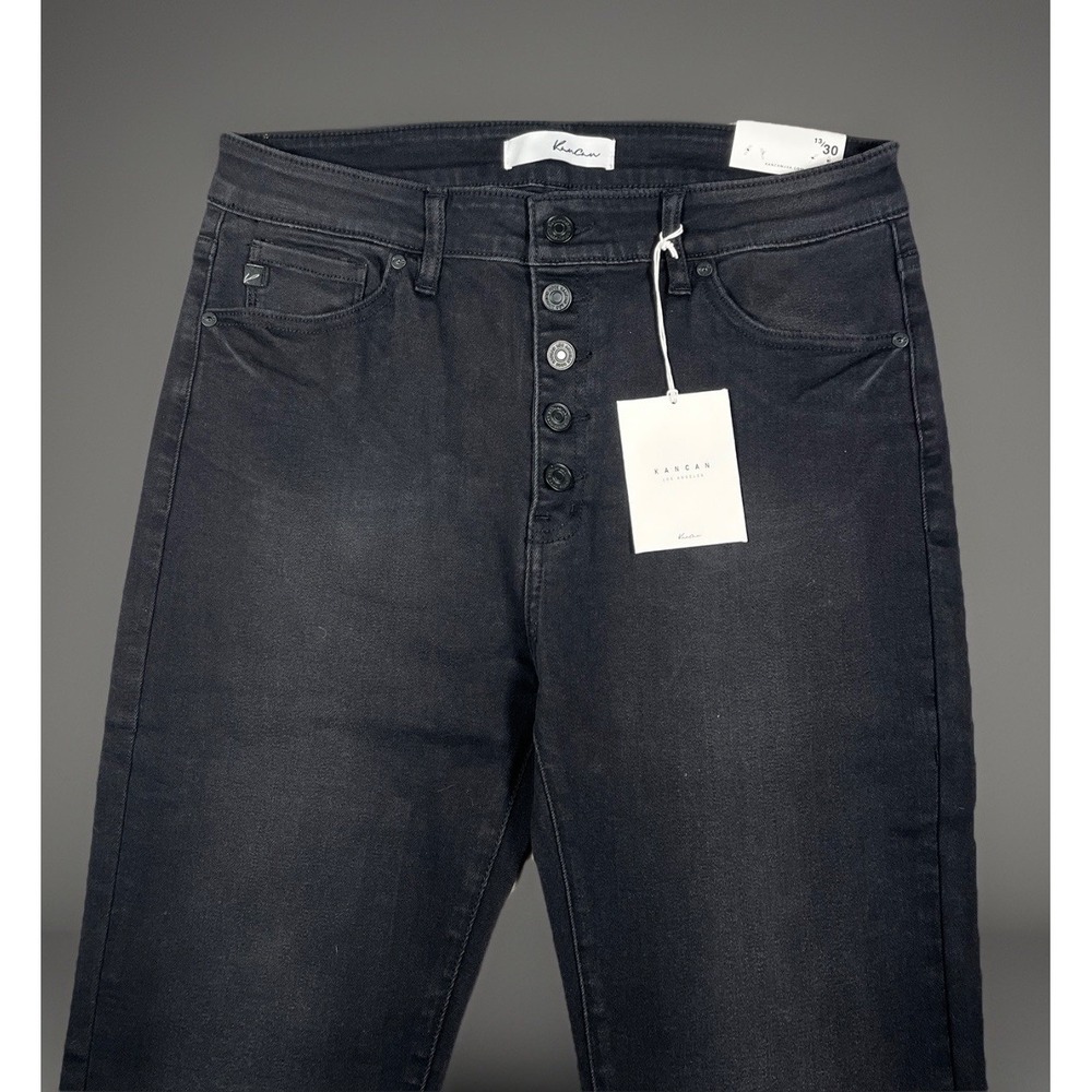 KanCan High Rise Super Skinny Jeans Women's SZ 13/30 Black Boho City Preppy *NWT
